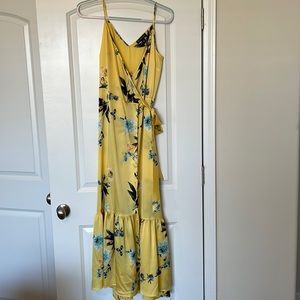 Maxi Floral Wrap Dress, Size 10